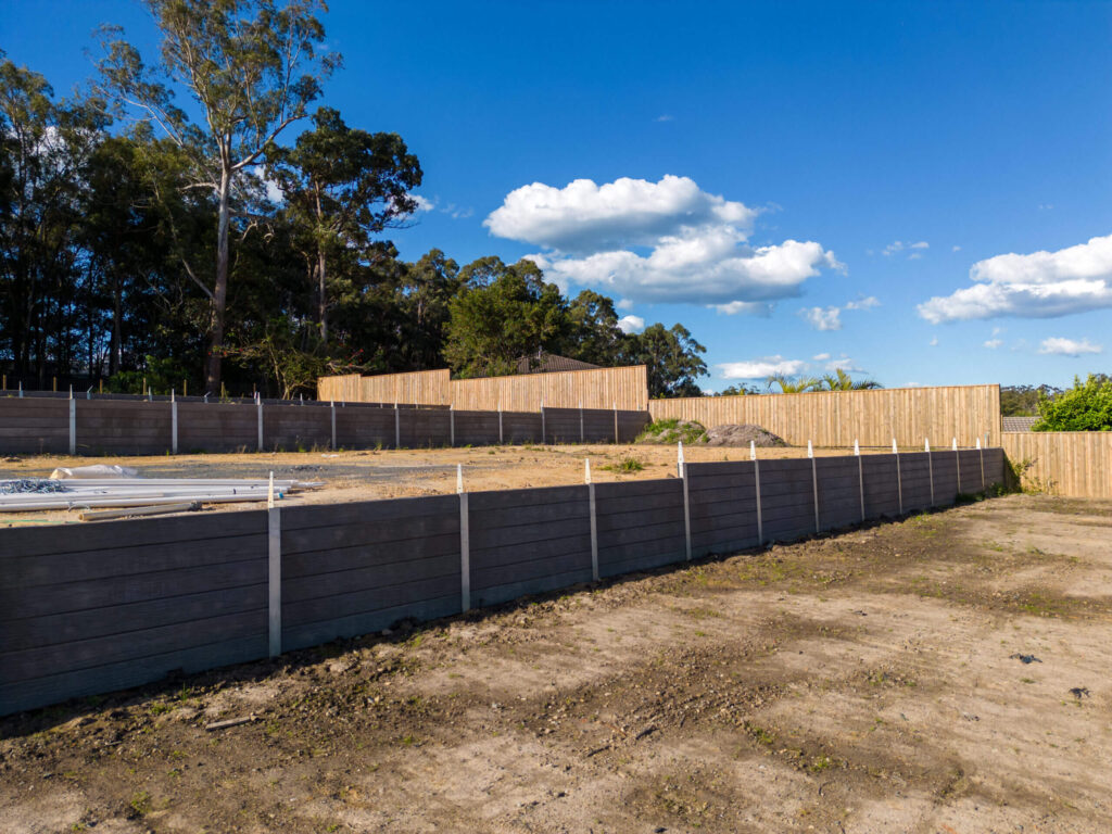 retaining wall installation